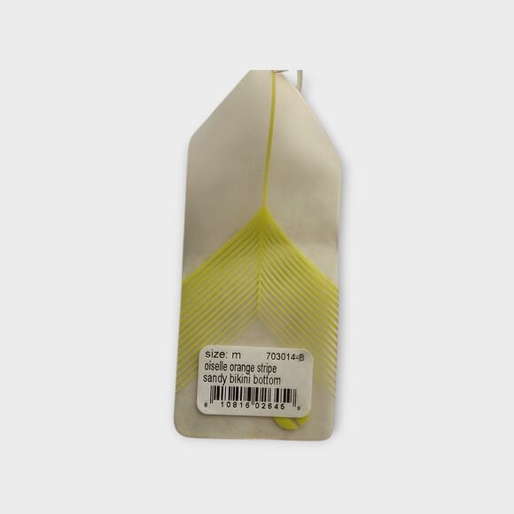 NEW Oiselle Womens Sandy Bikini Bottom Stripe Med Pink Orange Beach Swim Retro - Picture 2 of 5
